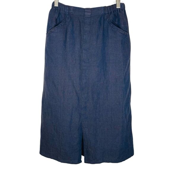 Flax Dresses & Skirts - Flax 100% Linen Skirt Small Pull On Maxi Coastal Artsy Relaxed Lagenlook Natural
